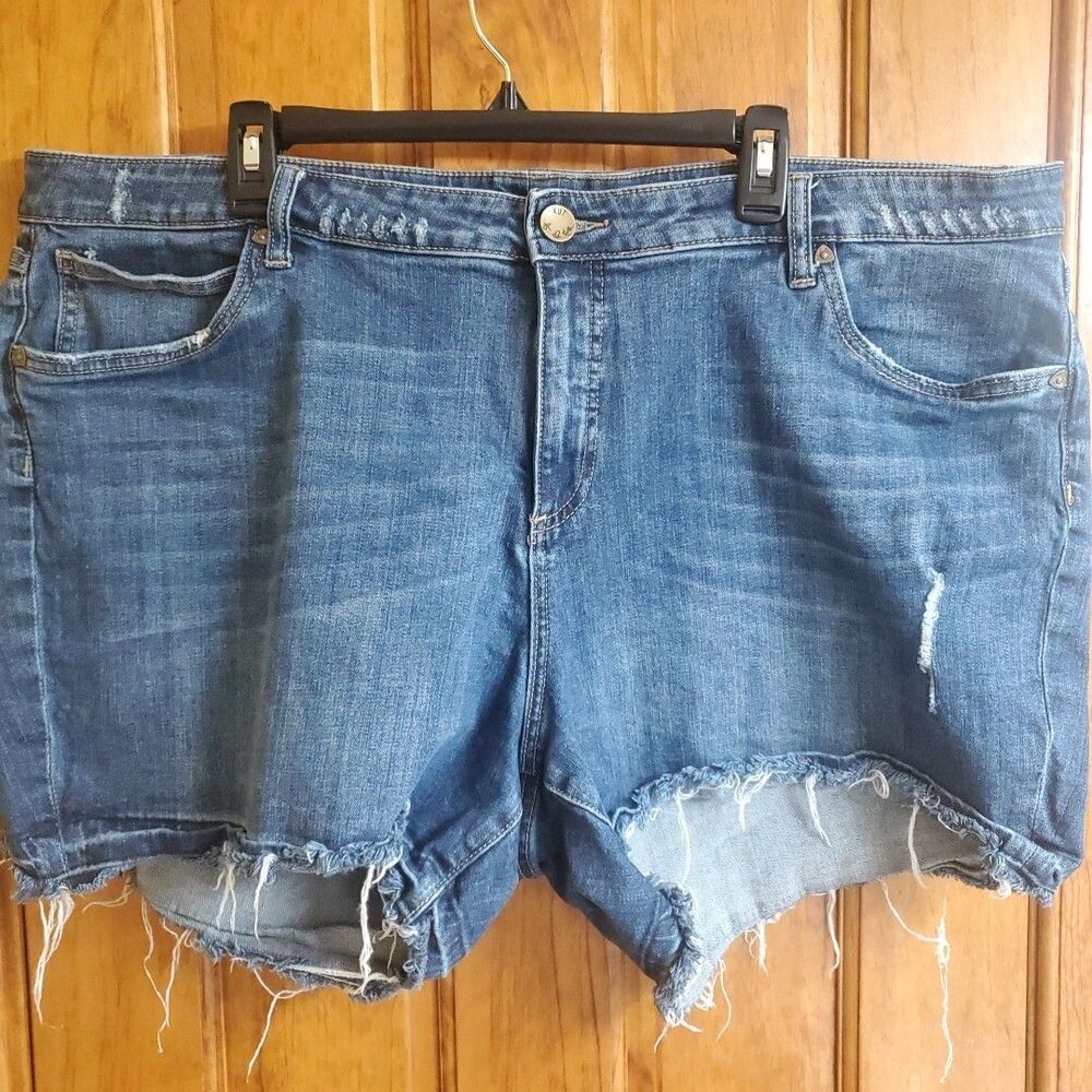 Kut‎ From The Kloth Shorts Womens 24W Blue Denim Stretch Boyfriend Plus Ladies